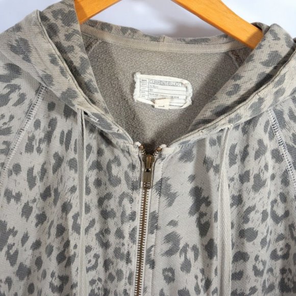 Current/Elliott Leopard Zip Hoodie 1 (XS/S) - Picture 2 of 5